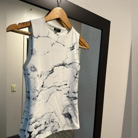 EXPRESS NWOT Body Contour High Compression Marbled High Neck XXS - Picture 7 of 9